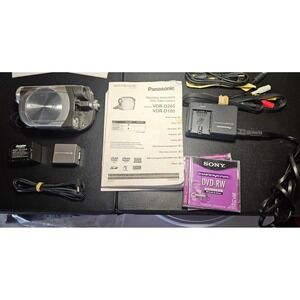 Panasonic VDR-D100 DVD Palmcorder Camcorder Silver Good 30x Optical Zoom Bundle